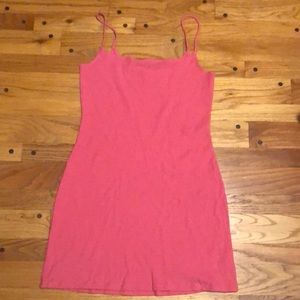 Reformation Minidress in Hot Pink